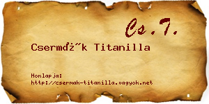 Csermák Titanilla névjegykártya